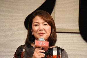 『怒り』完成報告会見に登壇した原日出子