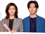 『営業部長 吉良奈津子』完成披露試写会に登壇した松嶋菜々子と松田龍平