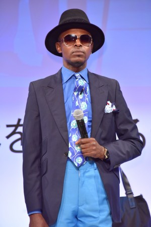 コンゴのオシャレ集団＝SAPEUR（サプール）、「～ミレストで日本を旅するサプール～コラボバッグ発売記念イベント」に出席