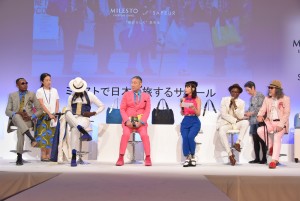 「～ミレストで日本を旅するサプール～コラボバッグ発売記念イベント」の様子