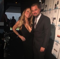 チャリティーガラに出席したマライア・キャリーとレオナルド・ディカプリオの2ショット