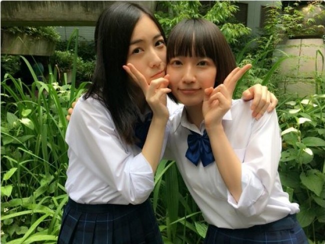 TBSドラマ『死幣』で共演する松井珠理奈と吉岡里帆