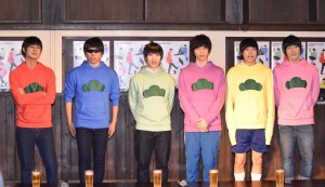 舞台『おそ松さん』制作発表会見に登壇した6つ子たち