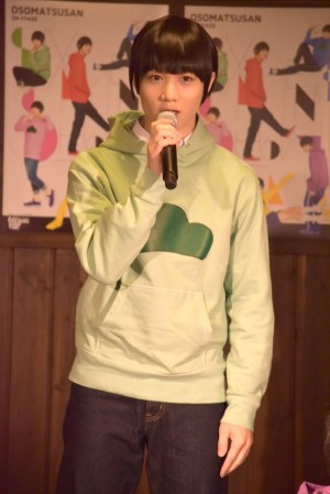 植田圭輔『おそ松さん on STAGE ～SIX MEN’S SHOW TIME～』制作発表会見にて　