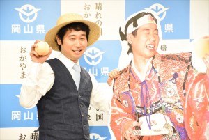 岡山県新PR発表会に出席した前野朋哉