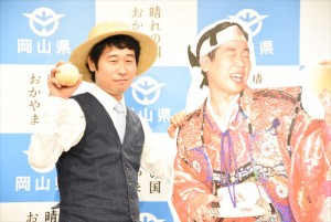 岡山県新PR発表会に出席した前野朋哉