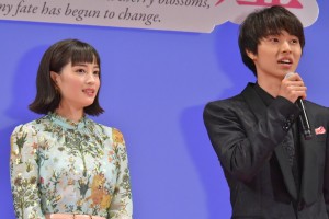 広瀬すず、山崎賢人『四月は君の嘘』完成披露試写会にて