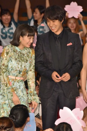 広瀬すず、山崎賢人『四月は君の嘘』完成披露試写会にて