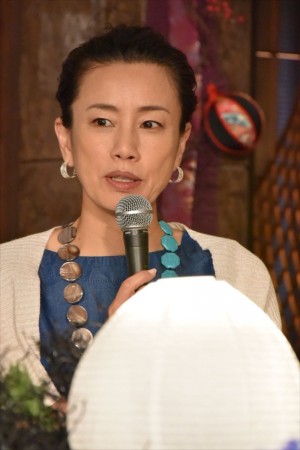 連続ドラマ『ノンママ白書』制作発表会見に出席した渡辺真起子