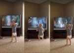 小さな「ロッキー」が可愛い過ぎる！ 映画を観ながらトレーニングする赤ちゃん