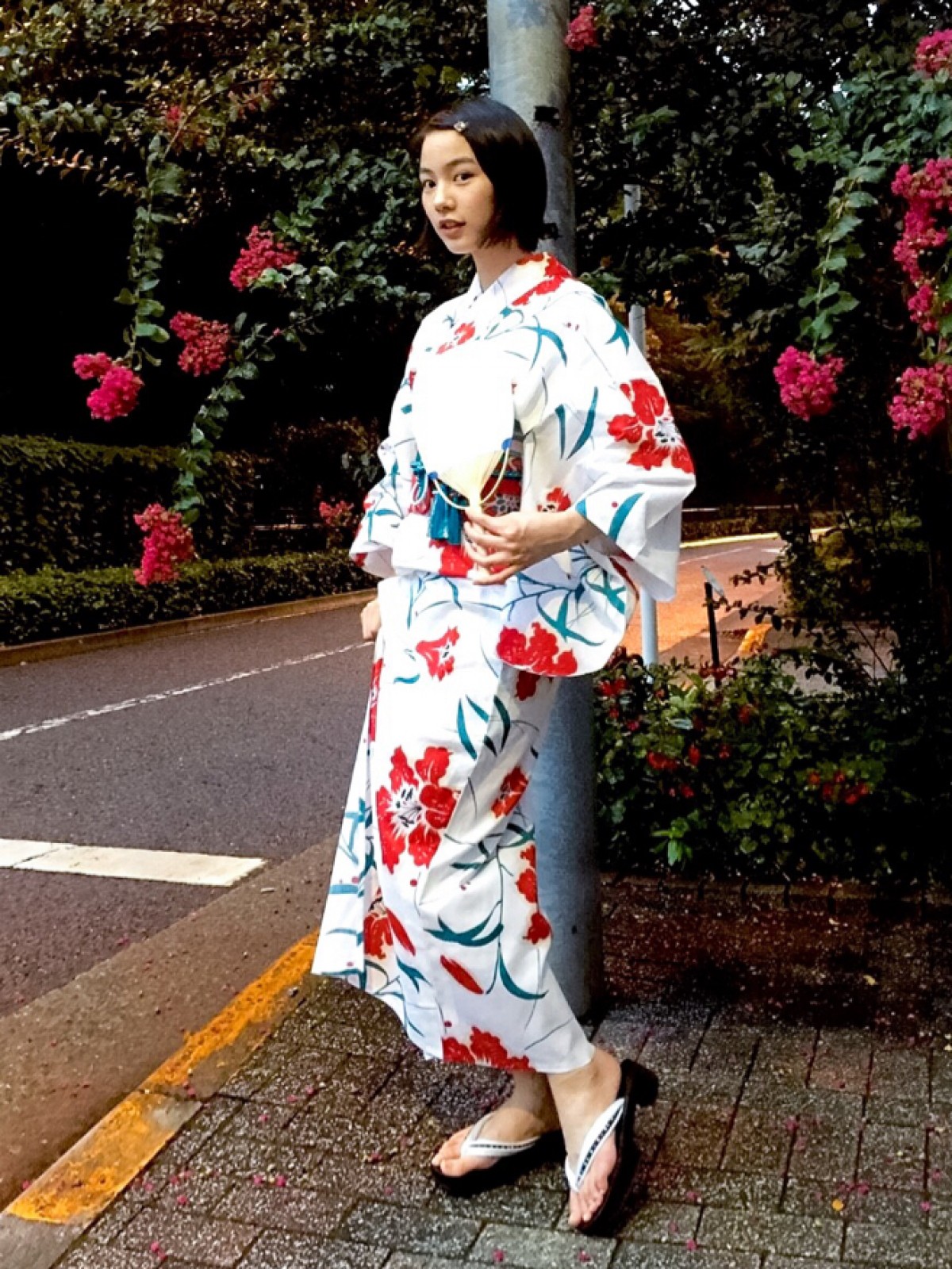 浴衣姿を披露したのん