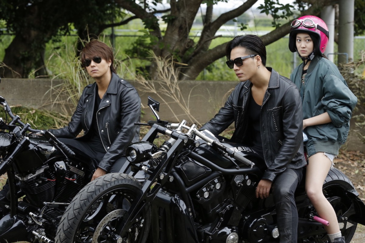 映画『HiGH&LOW THE RED RAIN』より、TAKAHIRO、登坂広臣、吉本実憂
