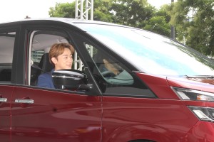 新型SERENA体験イベントに出席した、山本耕史