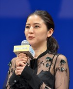 長澤まさみ、『グッドモーニングショー』完成披露試写会にて