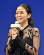 長澤まさみ、『グッドモーニングショー』完成披露試写会にて