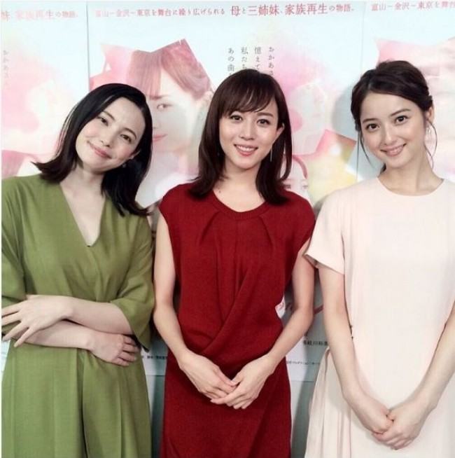 比嘉愛未、ミムラ＆佐々木希と『カノン』三姉妹と久々に集結