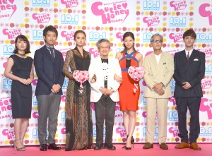 『CUTIE HONEY‐TEARS‐』完成披露上映会に出席の様子