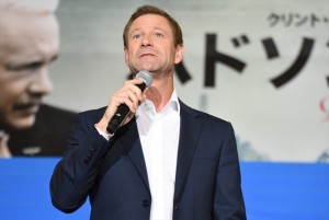 『ハドソン川の奇跡』ジャパンプレミアに出席したアーロン・エッカート
