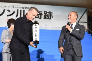 『ハドソン川の奇跡』ジャパンプレミアに出席したトム・ハンクス＆市川海老蔵