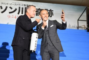 『ハドソン川の奇跡』ジャパンプレミアに出席したトム・ハンクス＆市川海老蔵