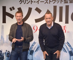 トム・ハンクス、アーロン・エッカート、『ハドソン川の奇跡』来日会見にて