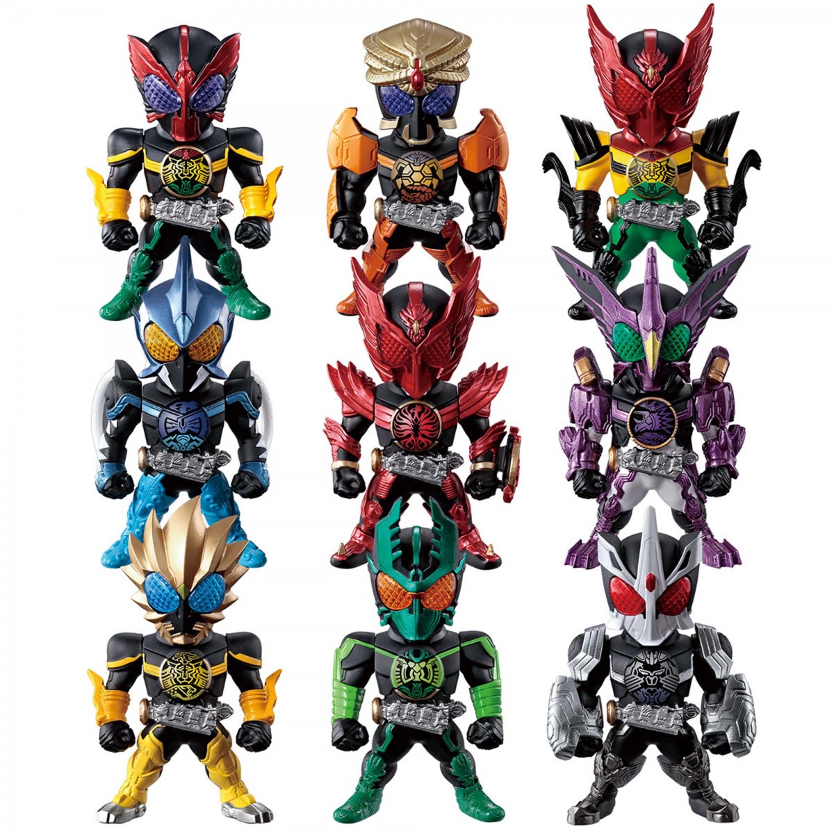 全729種のフォームチェンジが楽しめる「仮面ライダーOOO」大人向け食玩が発売！