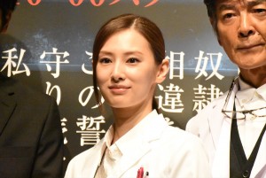 北川景子、『連続ドラマW ヒポクラテスの誓い』完成披露試写会にて