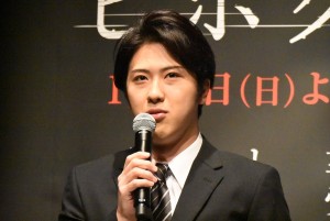 尾上松也、『連続ドラマW ヒポクラテスの誓い』完成披露試写会にて