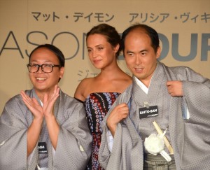 初来日のアリシア・ヴィキャンデルをアテンドする、トレンディエンジェル