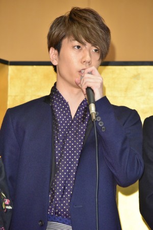 早乙女友貴、舞台『あずみ～戦国編』公演成功祈願・制作発表会にて