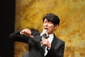 『ボクの妻と結婚してください。』完成披露試写会に登場した原田泰造