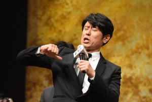 『ボクの妻と結婚してください。』完成披露試写会に登場した原田泰造