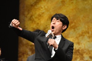 『ボクの妻と結婚してください。』完成披露試写会に登場した原田泰造