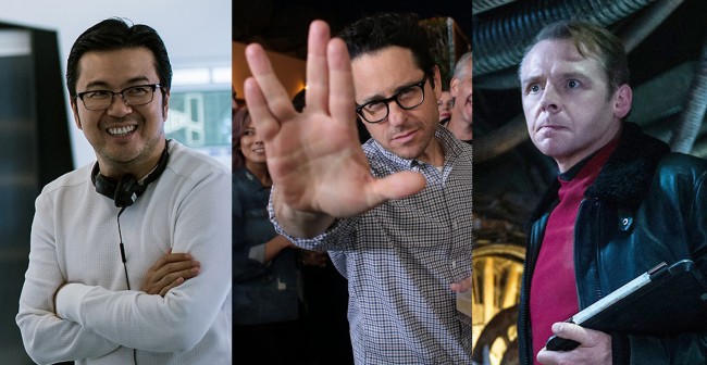 来日が決まった(左から)ジャスティン・リン監督、J・J・エイブラムス、サイモン・ペッグ