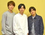 『男子旅』レギュラー放送2回目に出演する松島庄汰、吉沢亮、吉村卓也（スタイリスト：澤崎智彦）