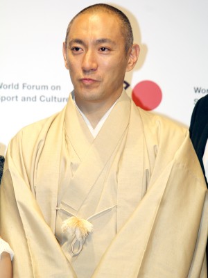 文化イベント『The Land of the Rising Sun』記者会見に登場した、歌舞伎俳優　十一代目　市川海老蔵