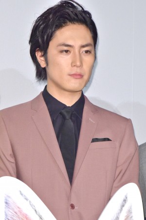 映画『闇金ウシジマくん ザ・ファイナル』初日舞台挨拶に登壇した、間宮祥太朗