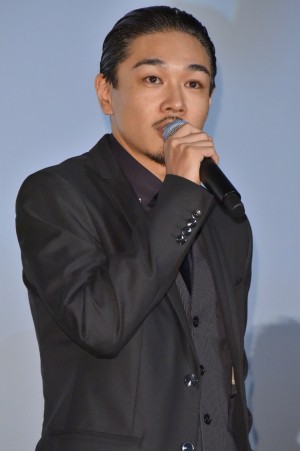 映画『闇金ウシジマくん ザ・ファイナル』初日舞台挨拶に登壇した、YOUNG DAIS