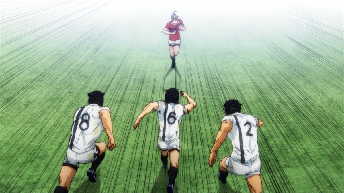ラグビーアニメ『ALL OUT!!』第4話場面写真解禁　素人・祇園がついに出場か!?