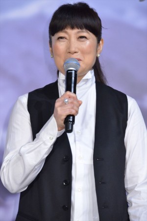 ドラマ『氷の轍』制作発表記者会見に出席した、余貴美子