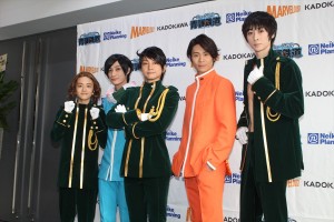 ミュージカル『青春‐AOHARU‐鉄道』会見に出席した、板垣李光人、高崎翔太、永山たかし、鯨井康介、田中涼星