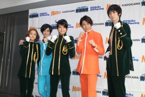 ミュージカル『青春‐AOHARU‐鉄道』会見に出席した、板垣李光人、高崎翔太、永山たかし、鯨井康介、田中涼星