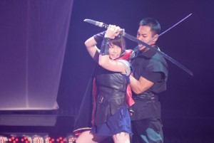 舞台『あずみ～戦国編』公開ゲネプロに出席した、川栄李奈