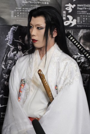 舞台『あずみ～戦国編』公開ゲネプロに出席した、早乙女友貴