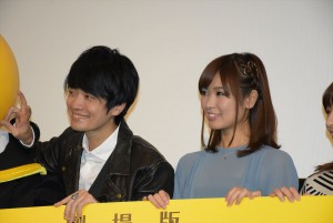 『劇場版「暗殺教室」365日の時間』の舞台挨拶に出席した、福山潤、渕上舞