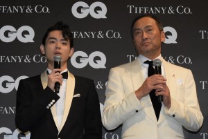 「GQ MEN OF THE YEAR 2016」授賞記者会見に出席した、菅田将暉、渡辺謙