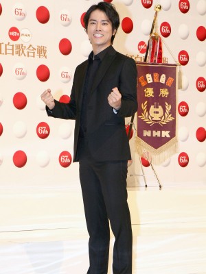 NHK紅歌合戦 初出場歌手発表」記者会見に出席した、桐谷健太