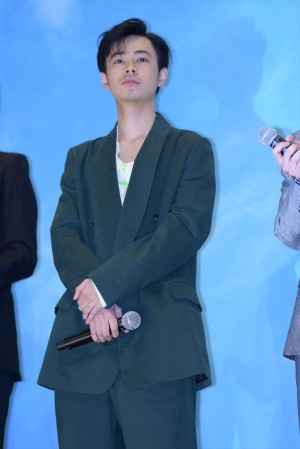 映画『キセキ ーあの日のソビトー』完成披露試写会に出席した、成田凌