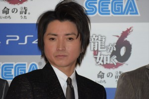 『龍が如く６　命の詩。』完成披露会に出席した、藤原竜也