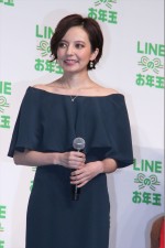 LINE年末年始キャンペーン発表会に出席したベッキー